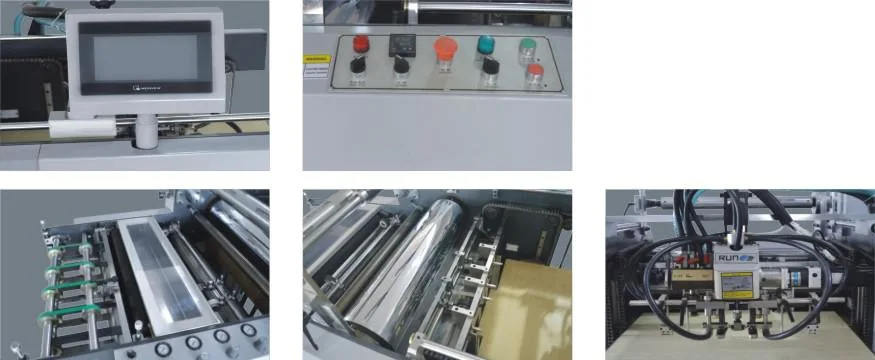 Fully Automatic Cardboard Paperboard Aluminum Foil Plastic Flatbed Printer Cutting Coating Gluing Embossing Thermal Film Laminating Machine (SAFM-1080)