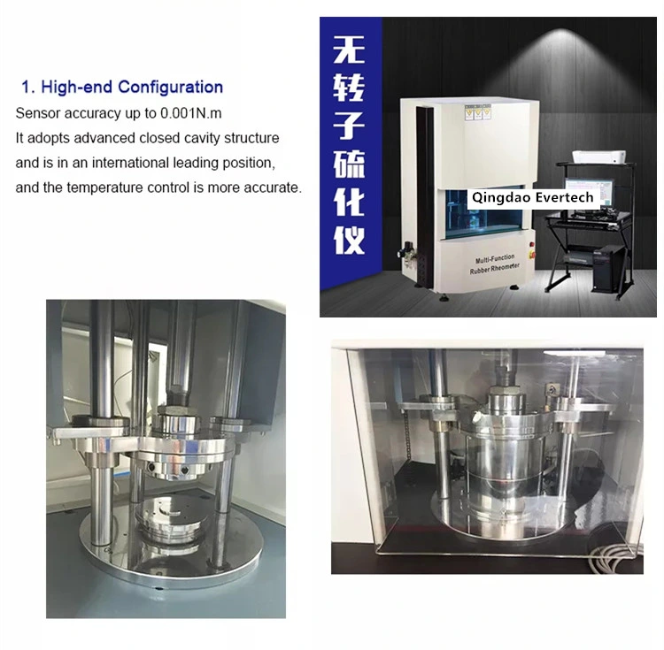 Laboratory Moving Die Programmable Rotorless No Rotor Rubber Plastic Rheometer Price