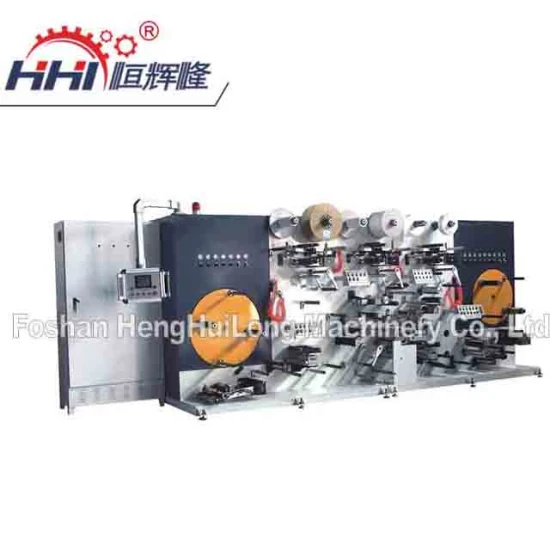 One out of 3 Rolls S Cutting Non-Woven Elastic Ear Baby Diaper Side Tape Adhesive Coating Laminating Machine
